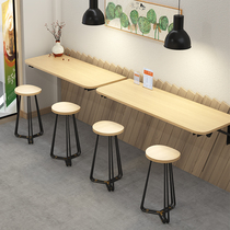 阳台休闲小吧台桌子折叠靠墙壁挂式家用餐桌现代简约咖啡店奶茶店