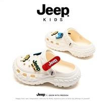 Jeep儿童洞洞鞋小男孩防滑耐磨居家室内凉拖鞋外穿卡通软底沙滩鞋