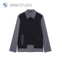 BMW Studio宝马男装衬衫式外套男士春秋款休闲衬衣宽松开衫夹克男