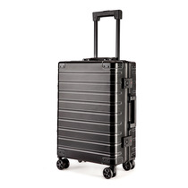 新款密码拉杆箱全铝旅行箱行李箱20寸登机箱红色轻奢通用金属铝箱