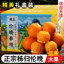 秭归伦晚橙子礼盒装应季新鲜水果脐橙10斤冰糖果冻甜橙子榨汁整箱