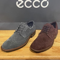 ECCO爱步男鞋布洛克雕花商务休闲皮鞋透气正装德比鞋640314唯途