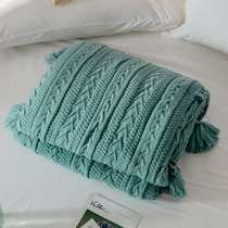 北欧针织毛毯被子办公室沙发毛巾毯午睡空调盖毯毛线编织休闲毯子
