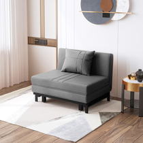 沙发床两用黑色可折叠单人沙发简约科技布可拆洗双人客厅阳台沙发