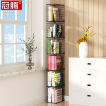 高书架落地长条窄缝立式客厅房间靠墙超窄多层放书收纳飘窗小书柜