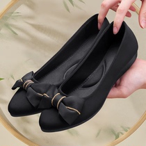 老北京布鞋女新款官方旗舰店品牌平底中老年黑色女款女士工作鞋子