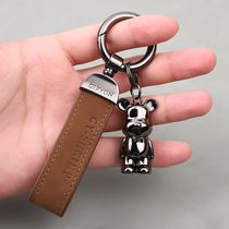 翻毛皮汽车钥匙扣暴力熊创意3D立体小熊挂件男女士情侣锁匙链圈环