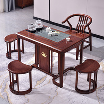 花梨木茶桌椅组合实木阳台茶桌新中式茶台全自动禅意茶具一体套装