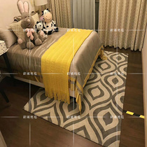 时尚简约欧式中式地毯客厅茶几沙发地毯卧室床边书房手工地毯定制