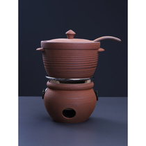 围炉煮茶粗陶茶釜陶瓷煮茶壶碳炉用温茶套组室内古法泡茶器碗泡器