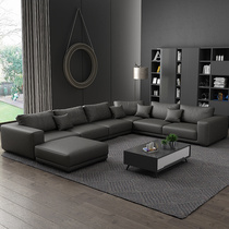 北欧科技布沙发U型组合简约现代大小户型乳胶布艺沙发客厅整装