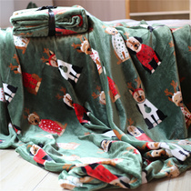 圣诞风毛毯节日树沙发毯子秋冬季网红复古轻奢高级感窗床垫