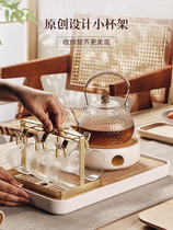 玻璃花茶壶套装家用水果茶壶蜡烛加热电陶炉煮茶壶下午茶具养生壶