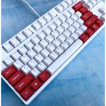 。IKBC 艾石头FE87FE104微星GK50Z斯机械键盘PBT键帽 无刻蓝色红