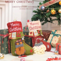 圣诞袜子礼物袋糖果礼品袋圣诞树挂饰装饰品雪人门挂创意挂件果袋