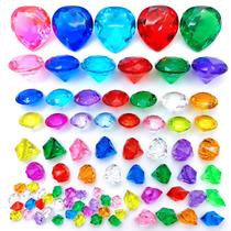 儿童宝石玩具男女孩亚克力钻石玩具水晶石宝石串珠项链百宝箱塑料