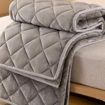 A类牛奶绒夹棉床盖床单单件珊瑚绒加绒加厚铺盖垫床垫冬季宿舍