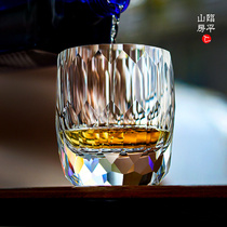 江户切子杯 K9无铅水晶杯洋酒杯手工杯高级感礼物杯子 威士忌酒杯