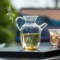 清山胡同仿宋手执玻璃泡茶壶绿茶现代简约茶具小清新透明耐热茶海