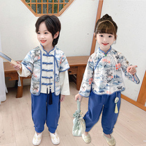 幼儿园表演出服春秋款女 童古风超仙汉服套装中国风古装儿 童唐装