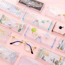 创意近视收纳盒塑料可爱眼镜轻便眼镜盒女款学生小清新透明便携式