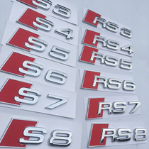 奥迪A3A4 A6L改装车标S3 S4 S5 S6 S7字标RS改装后尾标标志标贴R8