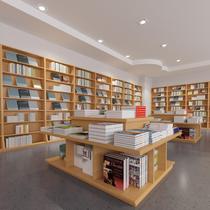 新款图书馆书架书店书架学校阅览室双面书柜木质绘本展示架定制中