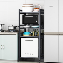 厨房置物架落地式多层可移动锅架微波炉烤箱架子储物柜多功能收纳