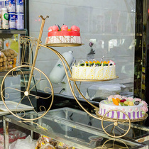欧式新款创意铁艺蛋糕架子自行车生日婚庆婚礼三层多层甜品展示架