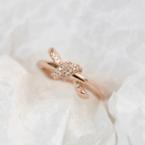 knot绳结戒指纯银18k玫瑰金轻奢时尚百搭高级感小众设计扭绳指环