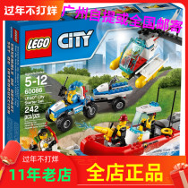 警察LEGO乐高60086城市系列CITY汽车 直升机 消防橡皮艇 警车 船