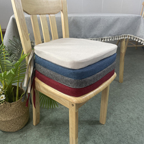 马蹄形餐椅坐垫软可拆洗亚麻椅子垫加厚防滑座垫透气海绵垫子北欧