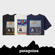 Patagonia巴塔哥尼亚日落大道卡通印花 夏季休闲短袖T恤男女38537