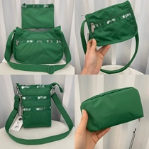 新品纯色绿色合理女包休闲轻便尼龙包斜挎手提包包7520子母包