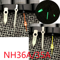 代用精工手表配件指针改装夜光C3夜光适用SKX007款NH35A机芯NH36A