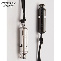 Crissrex Store LivingTown 复古质感可调节挂绳纯色金属口哨项链