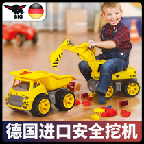 德国big挖掘机挖土挖沙工程车可坐人玩具车男孩儿童圣诞新年礼物