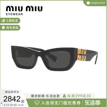【礼物】MIU MIU缪缪墨镜女矩形时尚黑超太阳镜眼镜0MU09WS