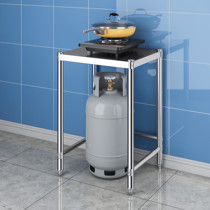 单层煤气罐架厨房不锈钢置物架正方形一层烤箱煤气灶台家用支架子