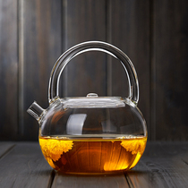 玻璃煮茶壶耐高温加厚烧水壶茶水分离提梁壶花茶壶泡茶壶茶具套装