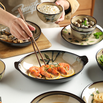 舍里日式餐具套装碗碟套装碗家用新款2023高颜值碗筷盘子碗盘套装