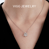 VIGG六芒星项链女纯银锁骨链轻奢小众设计感吊坠生日礼物送女友