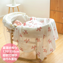 棉布树婴儿纱布浴巾儿童竹棉夏季薄新生儿宝宝用品洗澡毛巾被盖毯
