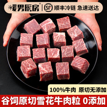 暖男厨房澳洲进口雪花牛肉粒新鲜冷冻生鲜牛肉块原切牛排火锅烧烤