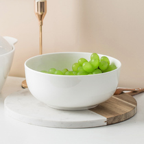 唯润骨瓷唐山纯白7英寸面碗汤碗家用大号泡面碗陶瓷餐具骨瓷汤碗