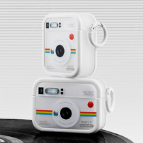 悟望初品 原创意设计拍立得照相机适用苹果AirPods 1/2代简约白色新3代保护套Pro 2代无线蓝牙方形耳机分体壳