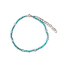 VIKIKO 小众设计女生手链925银扣天然海蓝宝石小众设计串珠蓝色系