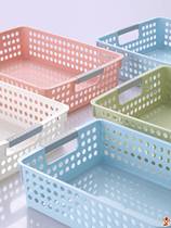 新款日式长方形塑料A4文件篮子办公室收纳篮置物篮塑料框子玩具筐