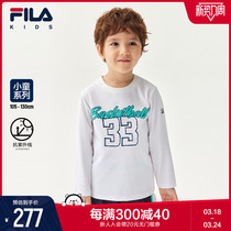 【防紫外线UPF50+】FILA斐乐童装儿童长袖T恤春秋款男小童上衣