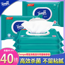 Tempo得宝湿巾消毒除菌卫生清洁湿巾40片家庭装大包防控疫情常备